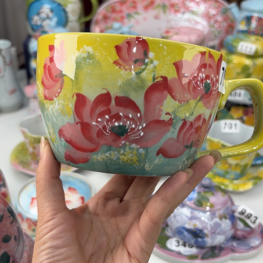 景德镇手绘高温釉下彩陶瓷茶具