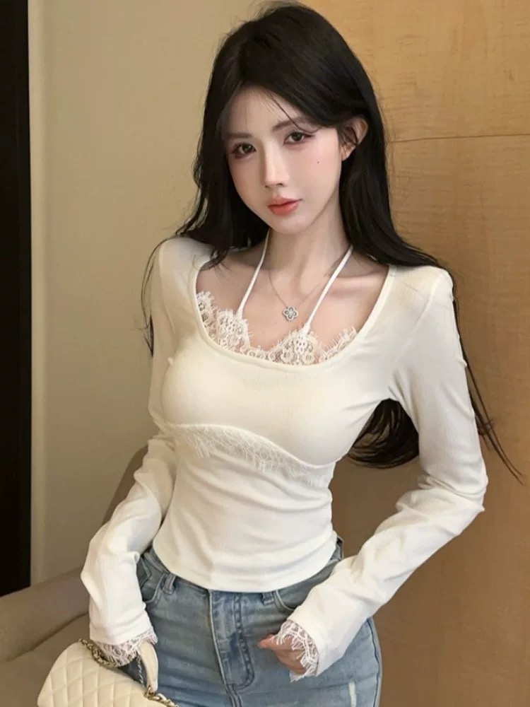 【长袖女装150-200】长袖T恤女秋冬新款东大门内搭修身显瘦百搭上衣