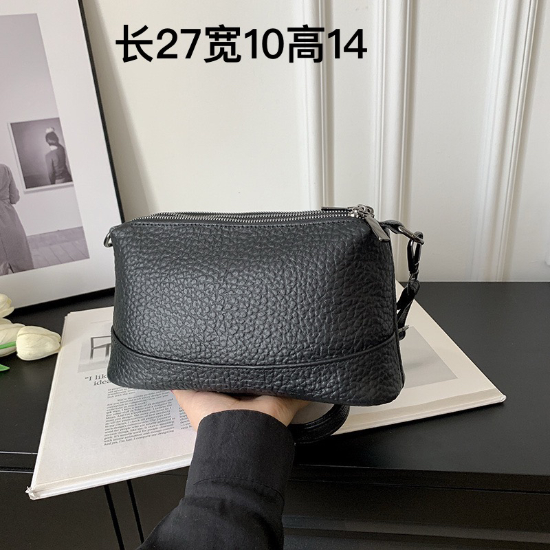 【头层牛皮】28x16cm真皮女包单肩斜挎包女士斜跨休闲肩包简约2225