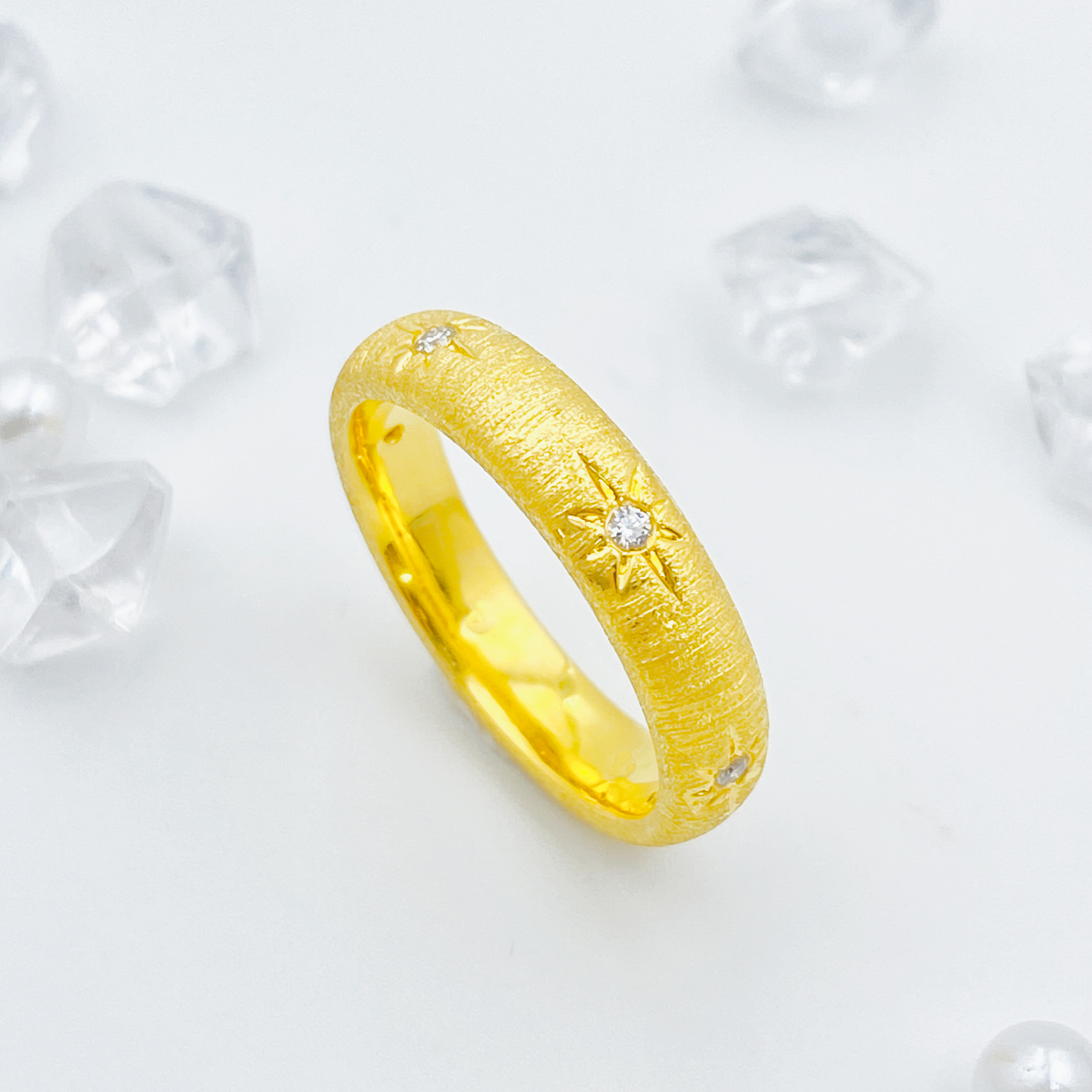  足金999 莫桑拉丝六芒星戒指 1.67 17圈口