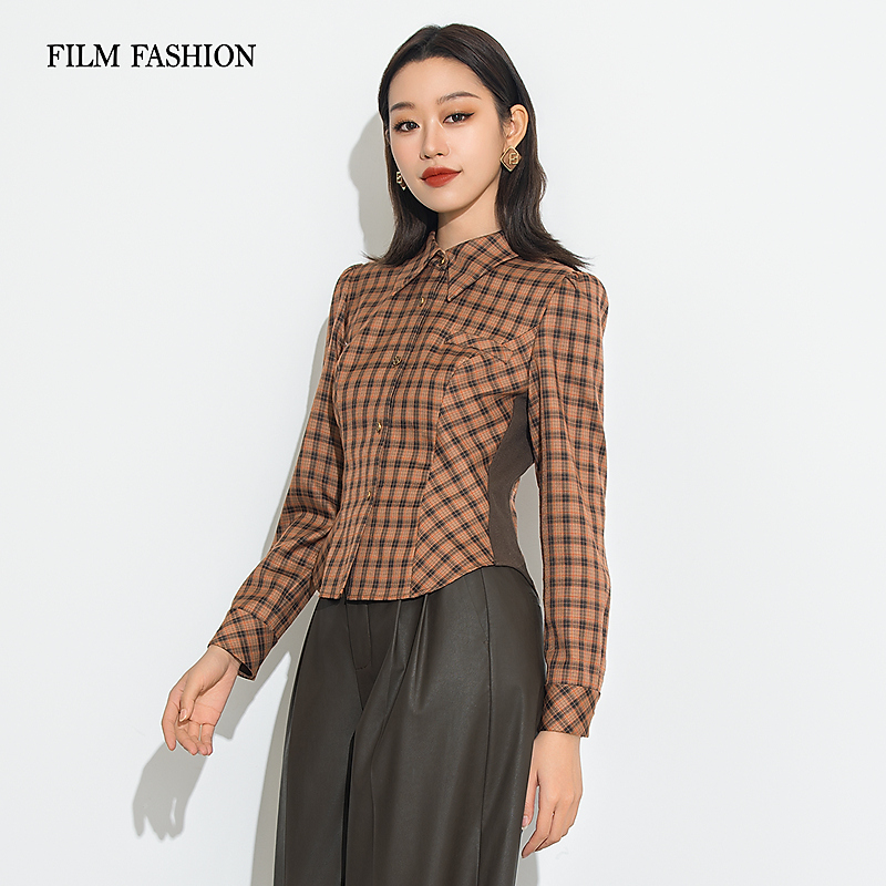 【芊芊专属】冬季新款特工上衣衬衫气质女士 FFIS141604