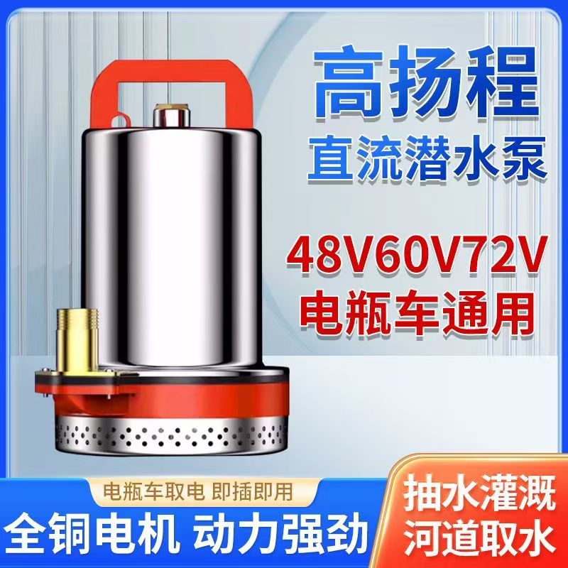【送水带】户外高扬程1寸直流水泵48-60V（电动车/三轮车专用）