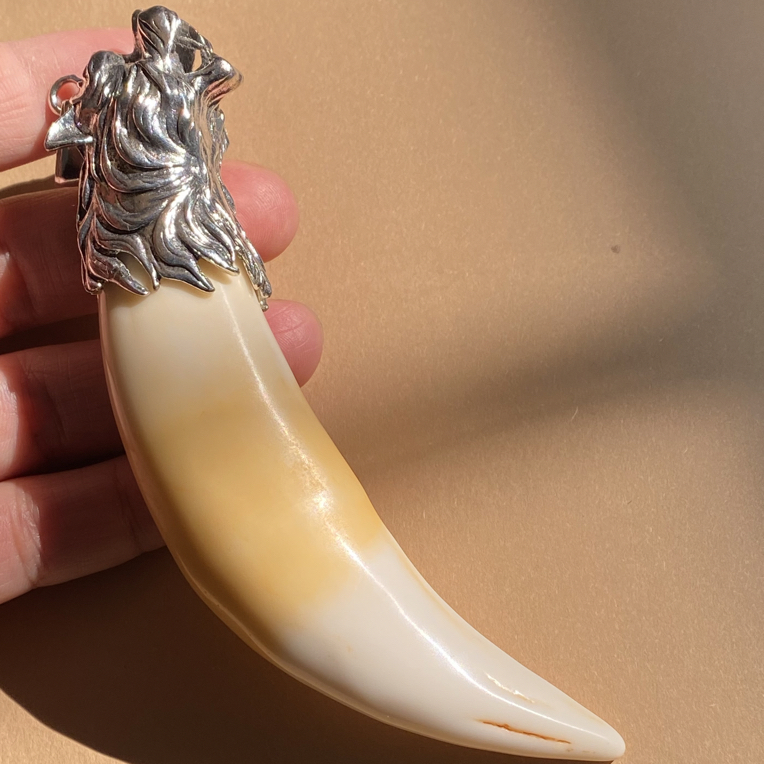 工艺品高仿大牙猫手把件挂件