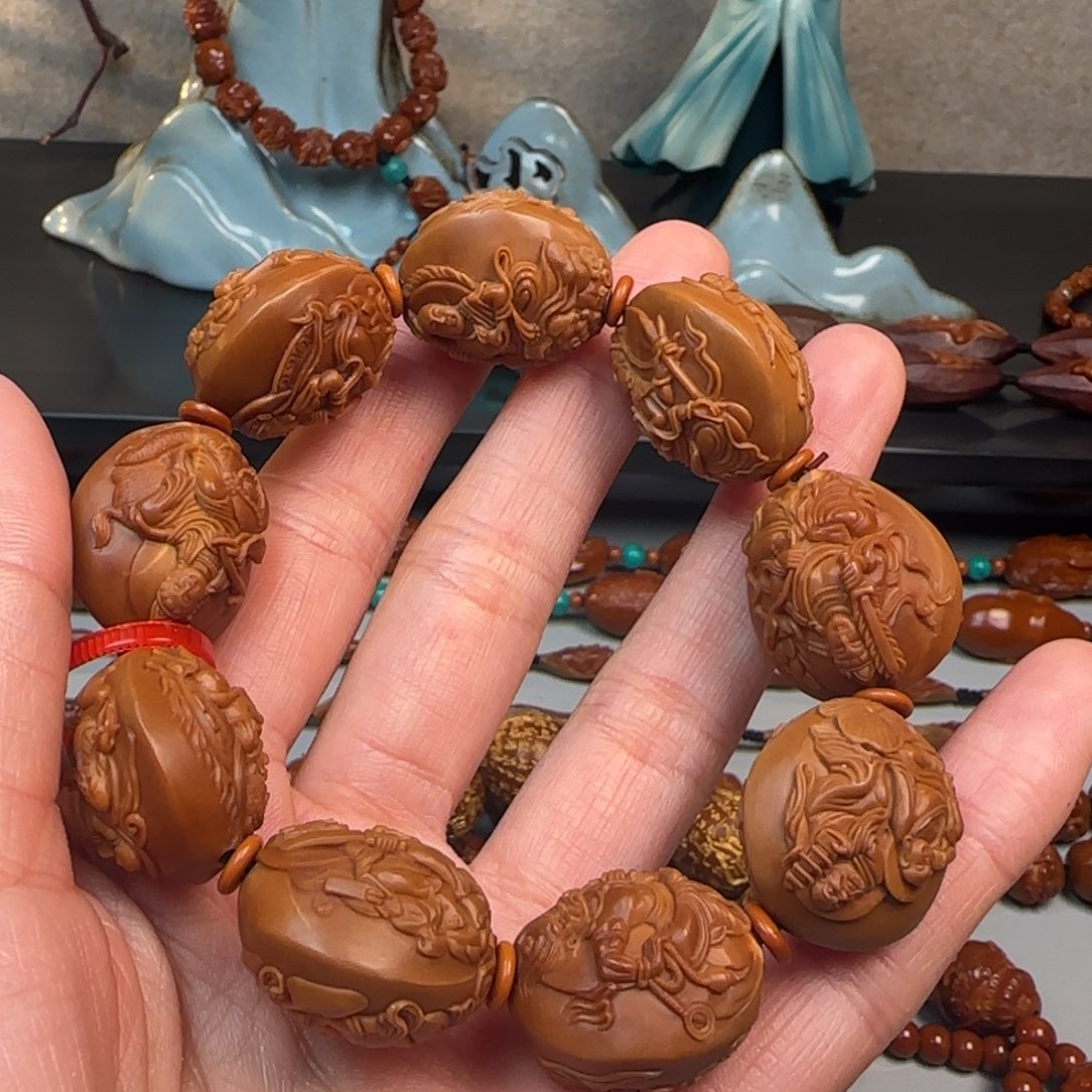 橄榄核手串/手链只**见2.1铁核十八拜万佛手串