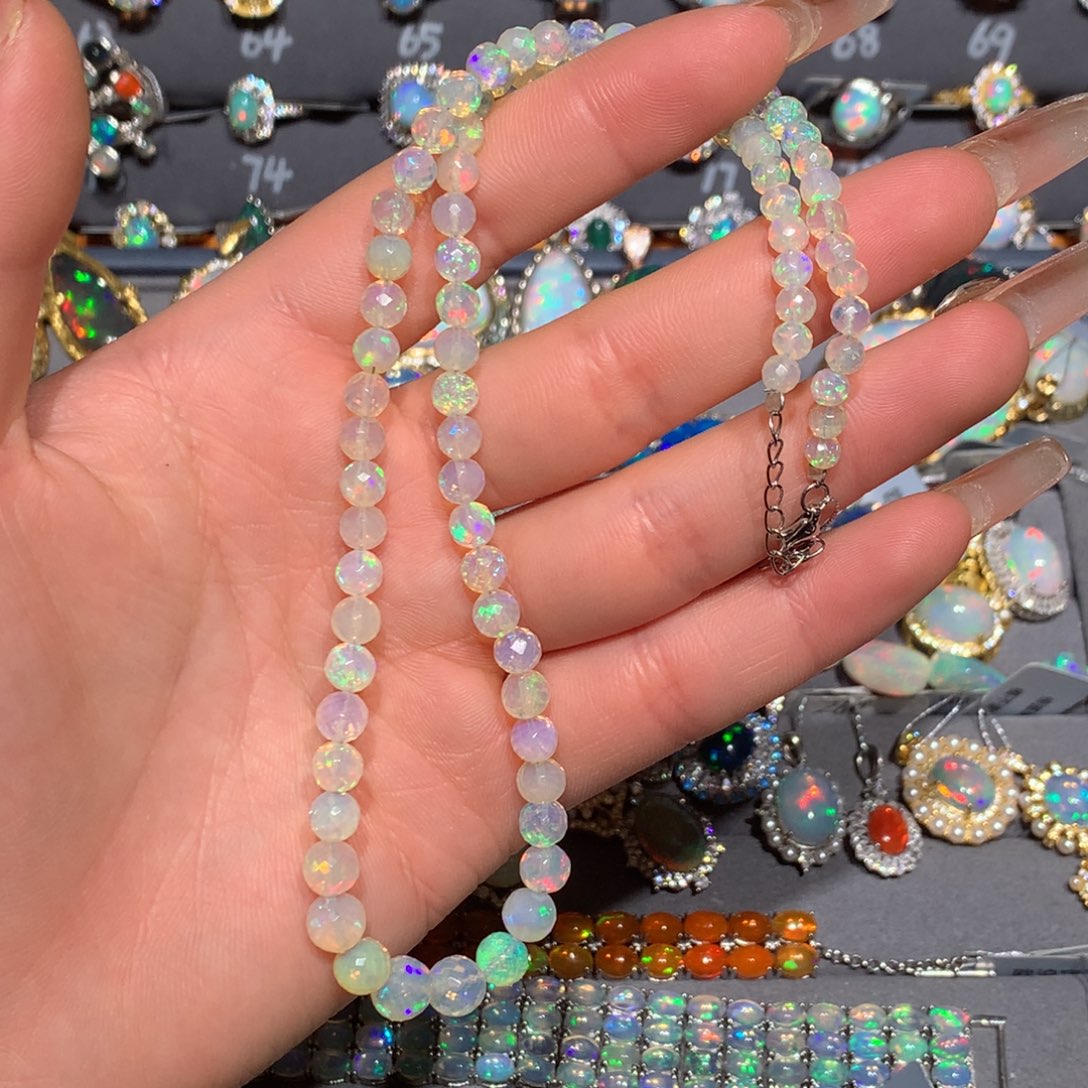 欧泊银S925镶嵌福利项链