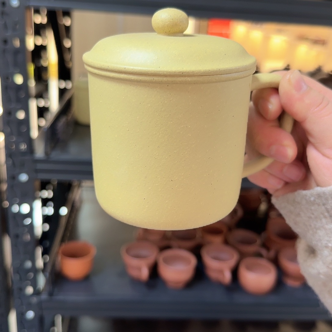 紫砂茶壶黄龙山原矿本绿