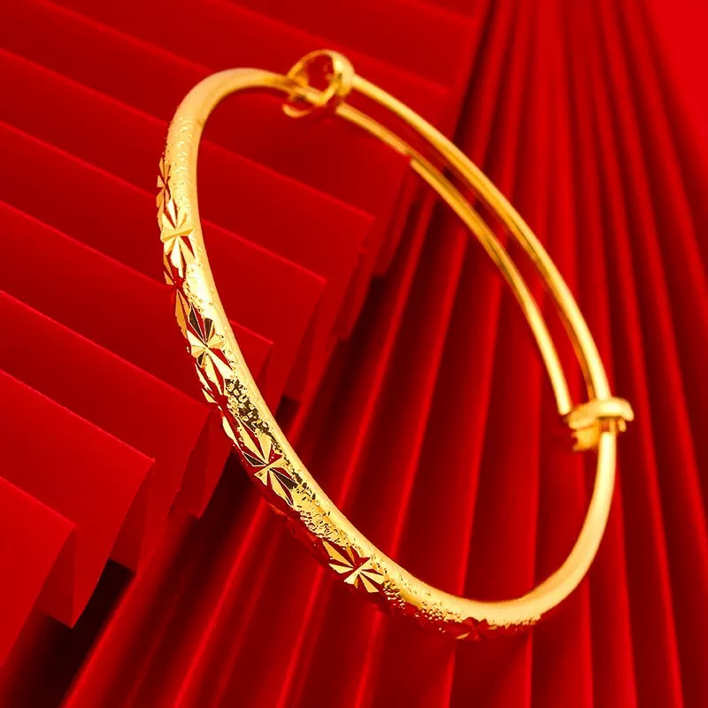 【专柜同款】16g满天星推拉手镯女士时尚简约手环