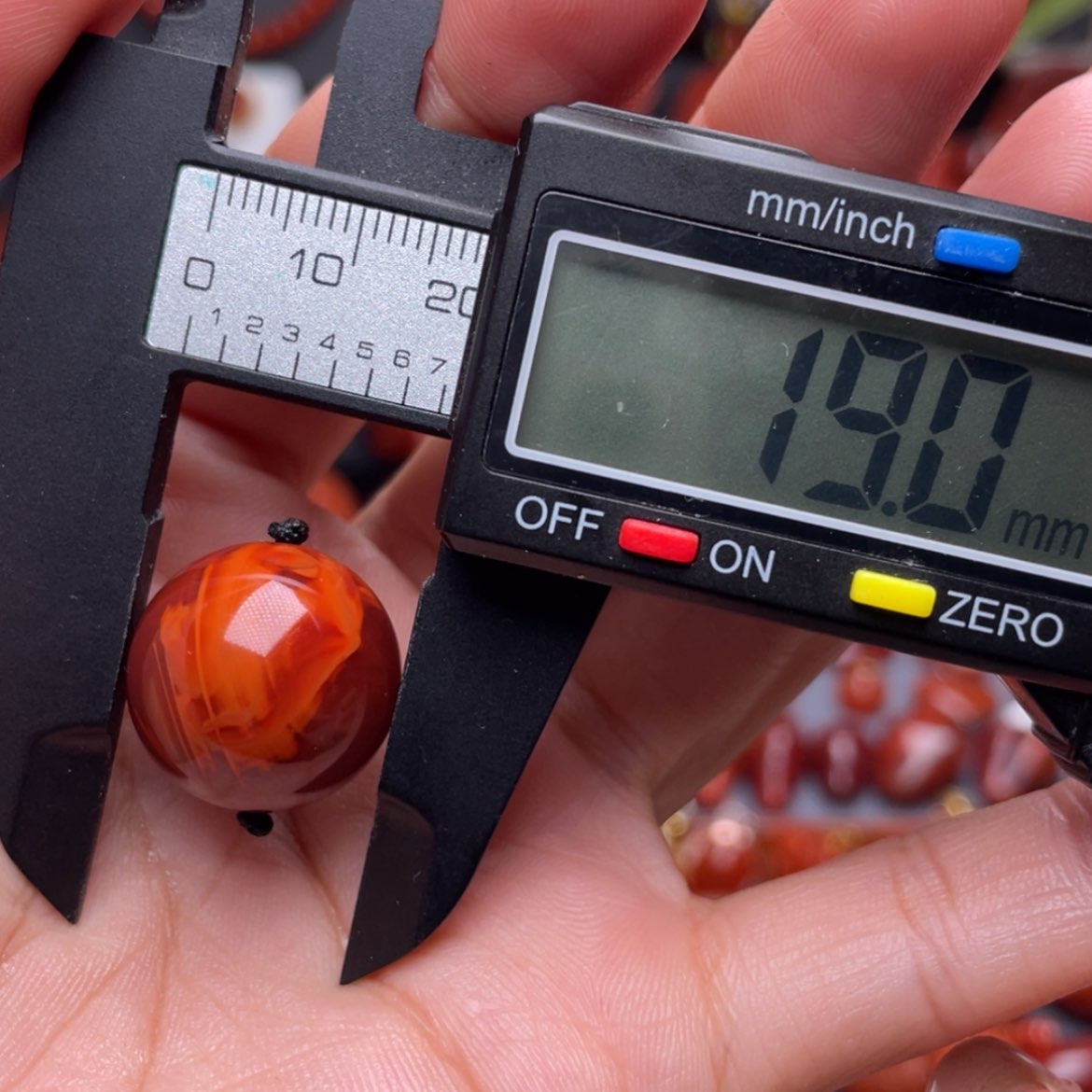 【闪购商品】南红玛瑙19圆珠未镶嵌?***糖