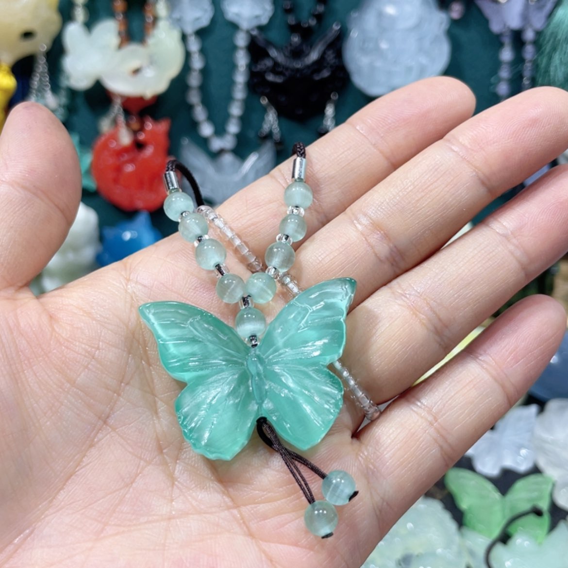 【闪购商品】未镶嵌岫玉颈饰D79项链