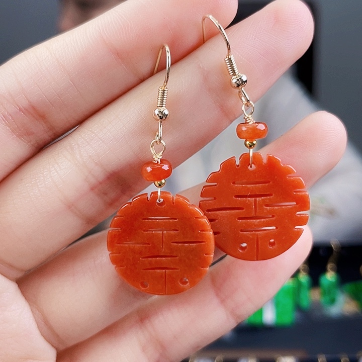 翡翠耳饰未镶嵌饰品