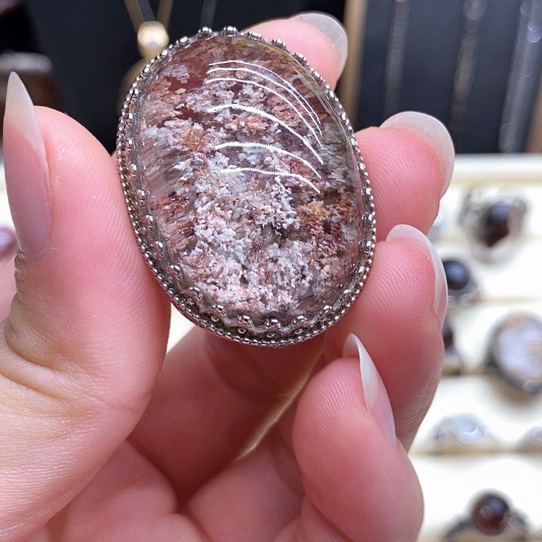 ****河银S925镶嵌颈饰水晶天然