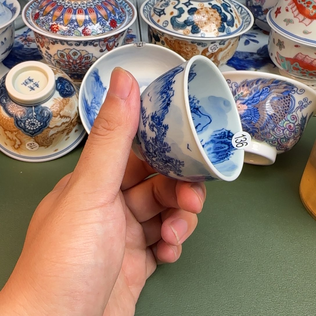 彦祖纯手工手绘茶具136