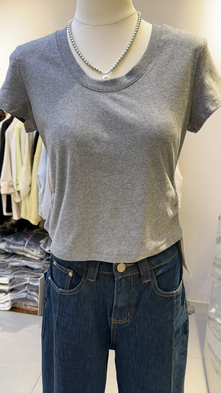 7188款-常规T恤非凡领域短袖休闲不规则灰色设计感内搭