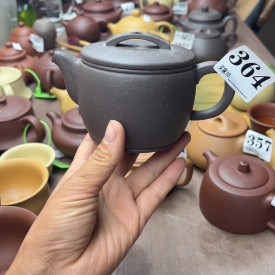 紫砂茶壶天青泥半手微瑕260cc