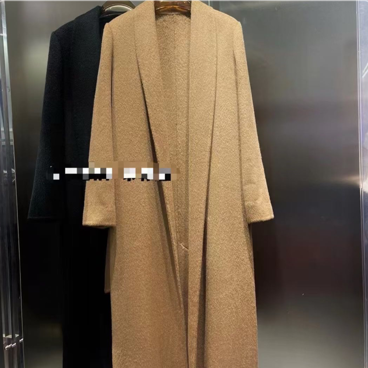 翻领纯骆驼绒大衣