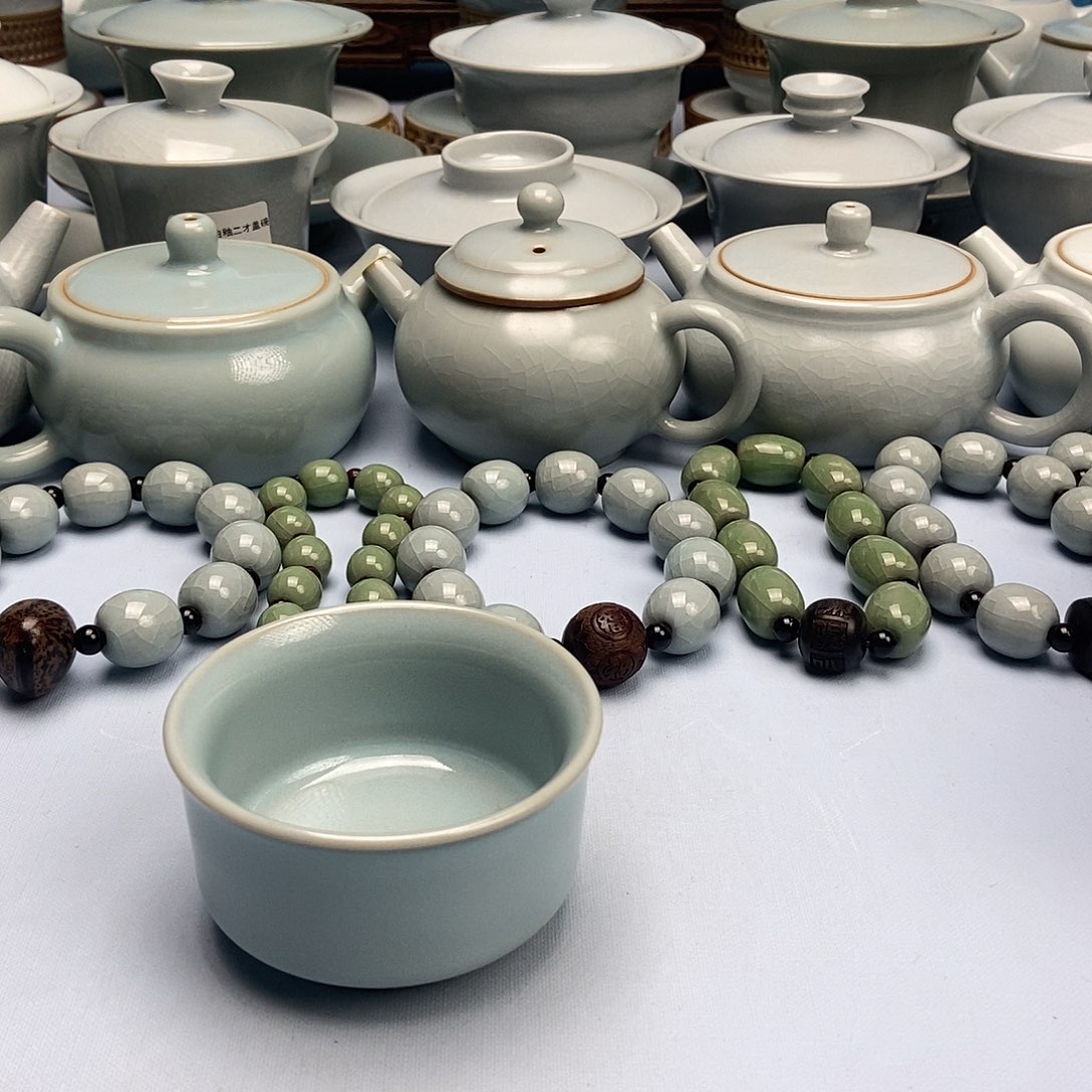 杯天青微辣釉扳指杯原矿原釉原产地