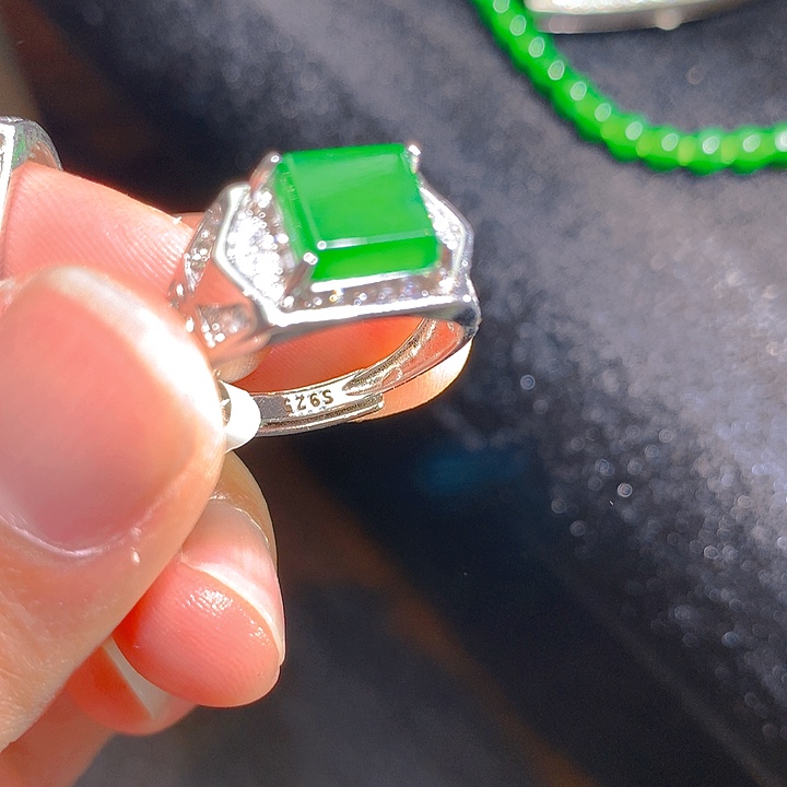 【闪购商品】翡翠颈饰银S925镶嵌翡翠