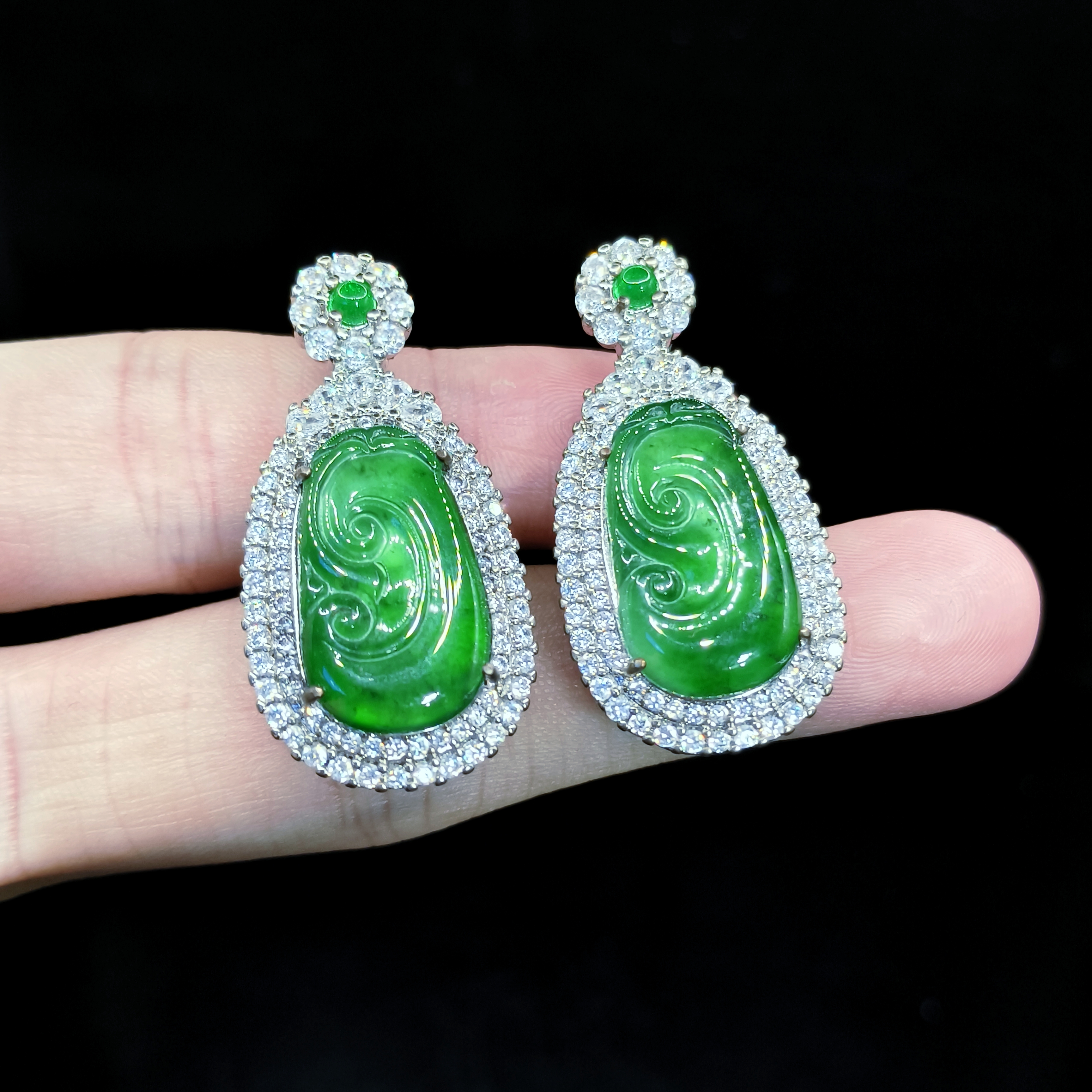 【李想精选】翡翠如意吊坠赠链H23【多样性发其一】约19-12-3mm