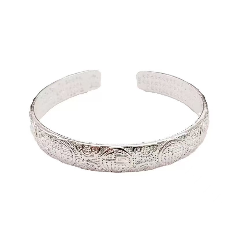 925银手镯 【AZ】简约福字手镯2025新款轻奢小众银镀手镯