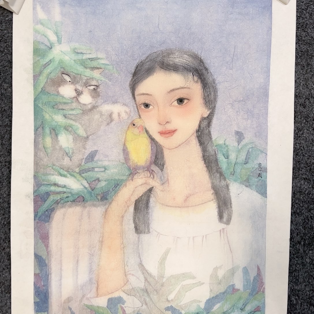 国画g****5（g91221）好朋友 书画