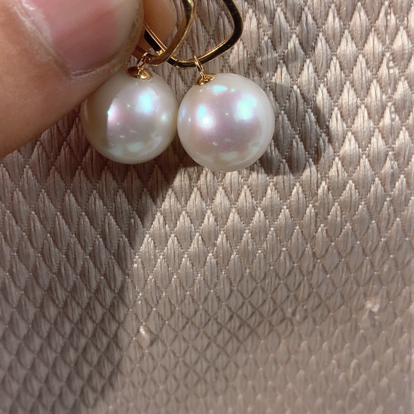 【闪购商品】淡水珍珠耳饰18K金镶嵌