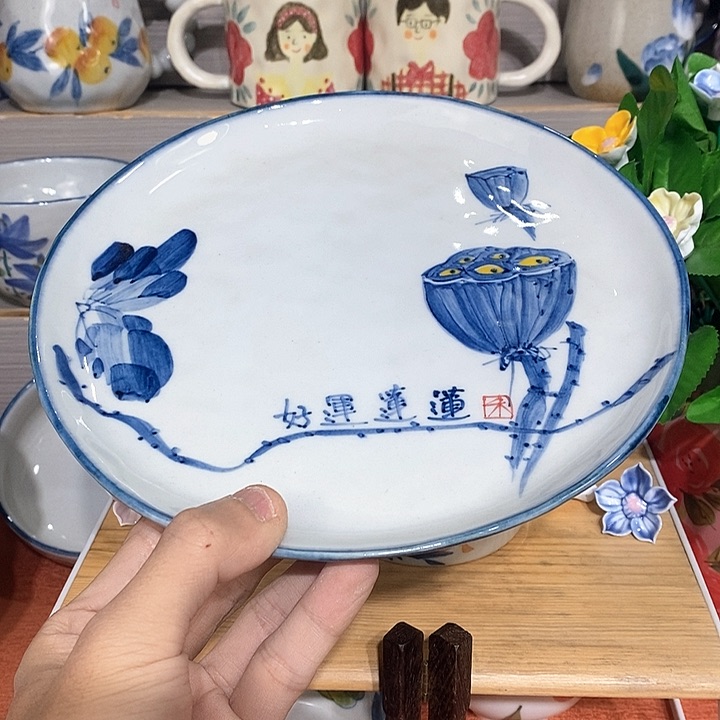 禾泥陶器手工手绘