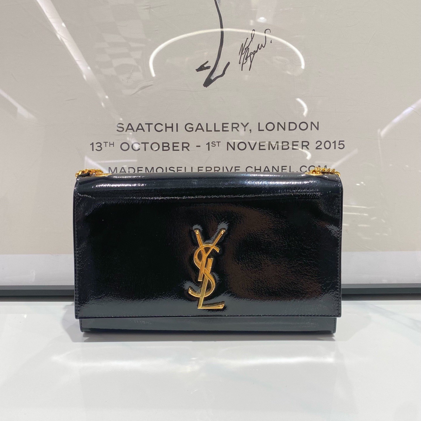 95新 YSL/圣罗兰 ysl圣罗兰黑色链条包（14139）