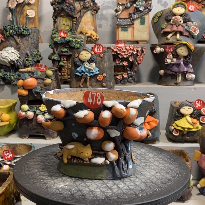 478 号陶然花器手工花盆