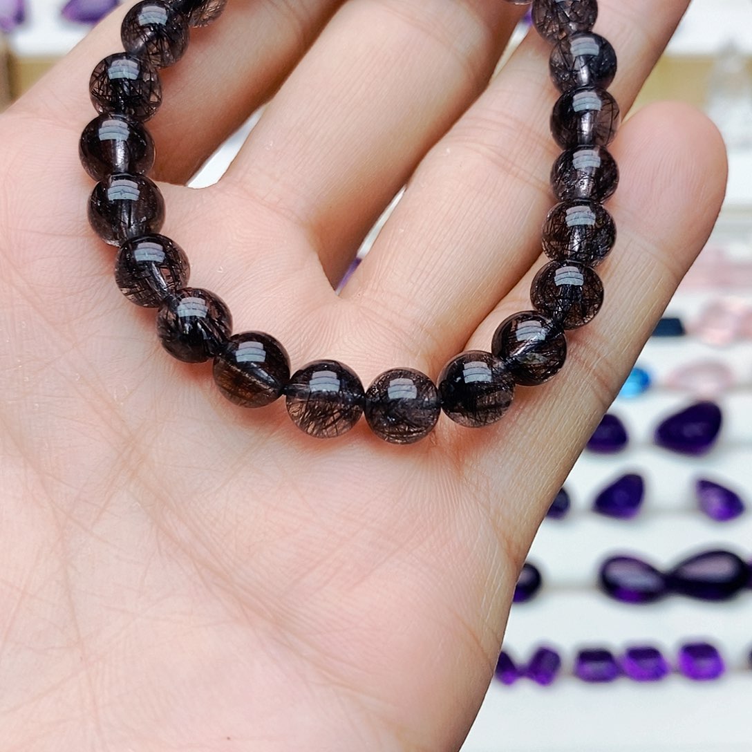 水晶黑发晶手串未镶嵌