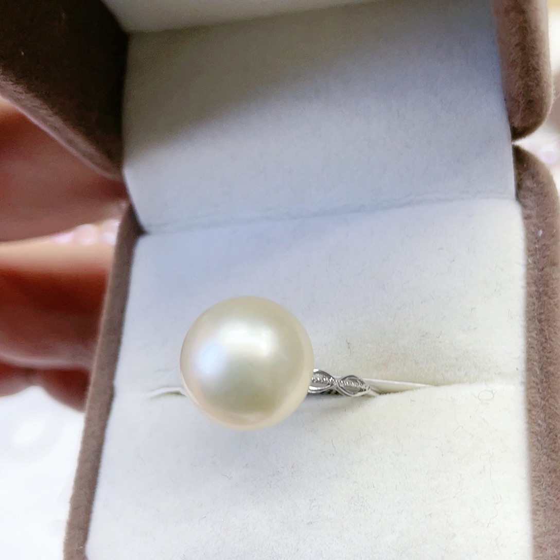 海水珍珠戒指18K金镶嵌