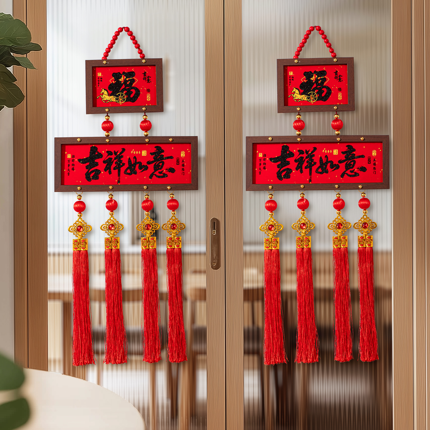 2026新款马年相框挂件春节新年客厅高档喜庆玄关背景墙入户门挂饰