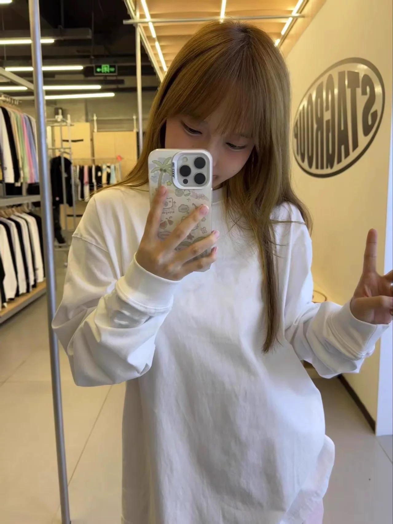 【RSWY08~长袖T恤】日常百搭纯色打底长袖T恤