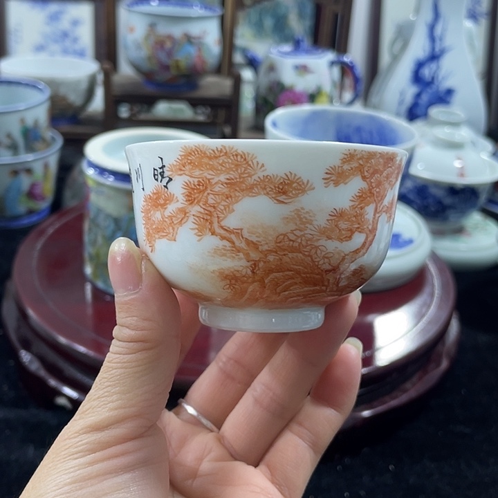 景德镇陶瓷手绘主人杯