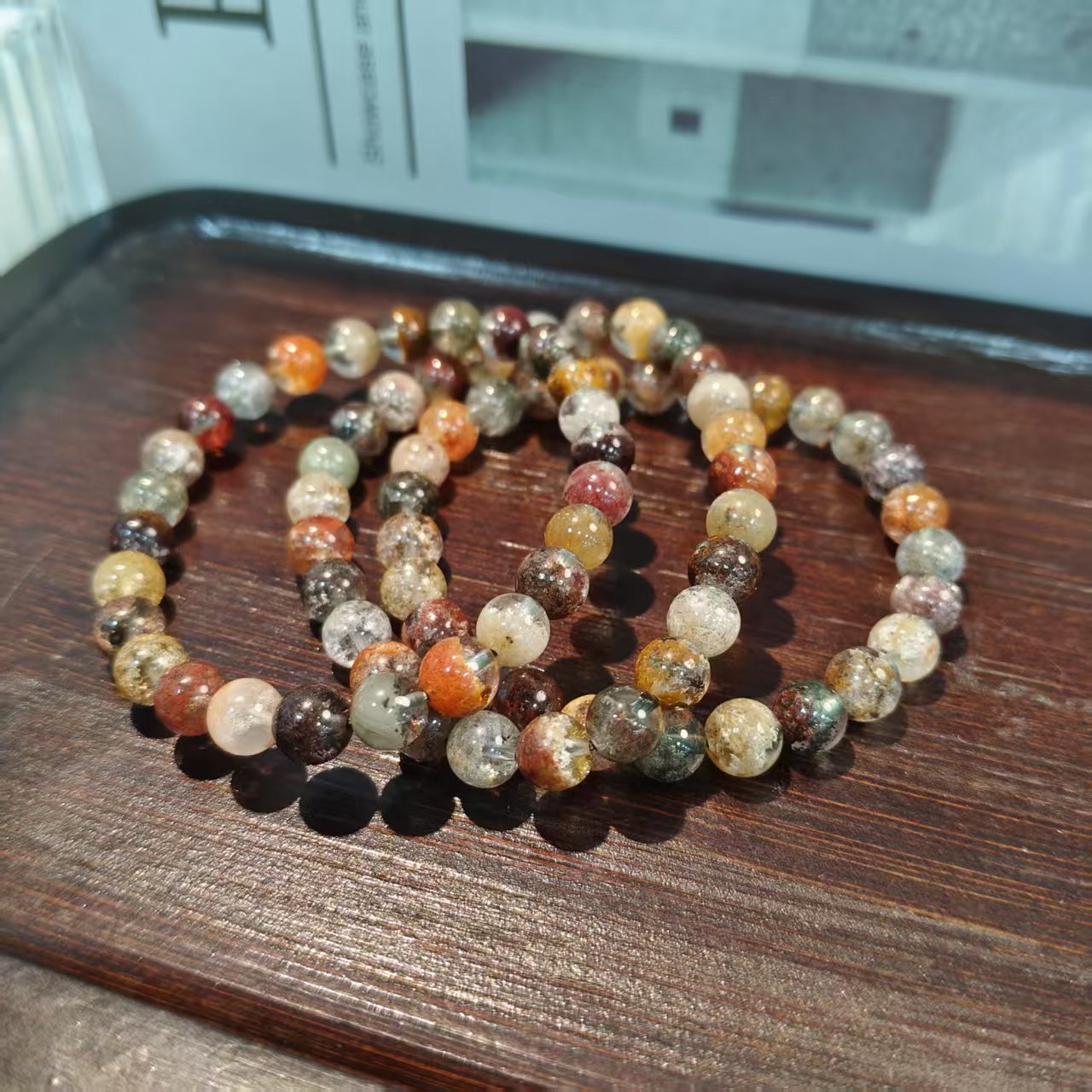 【书记甄选】天然四季幽灵单圈手链  多样性发一件7mm  xl4590