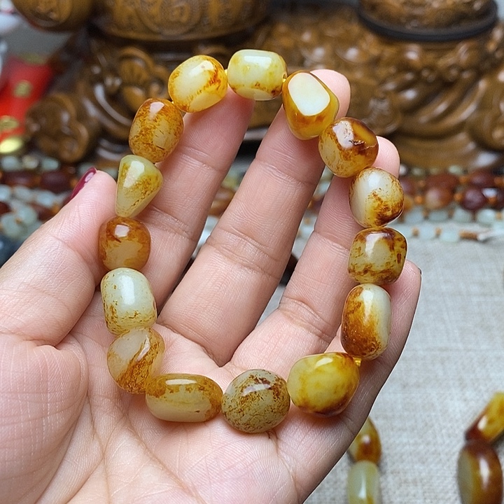 和田玉未镶嵌手链