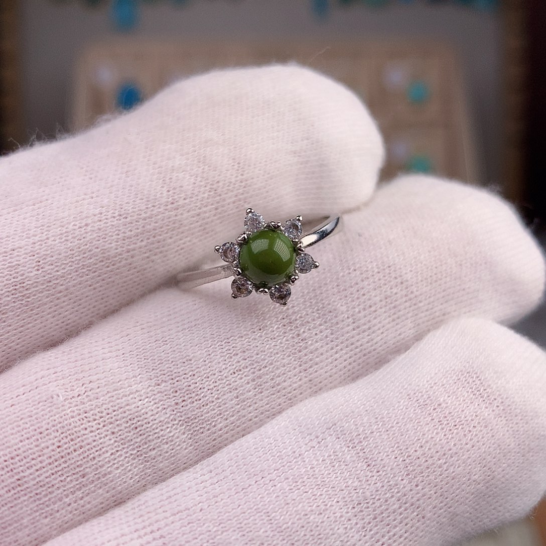 绿松石戒指银S925镶嵌