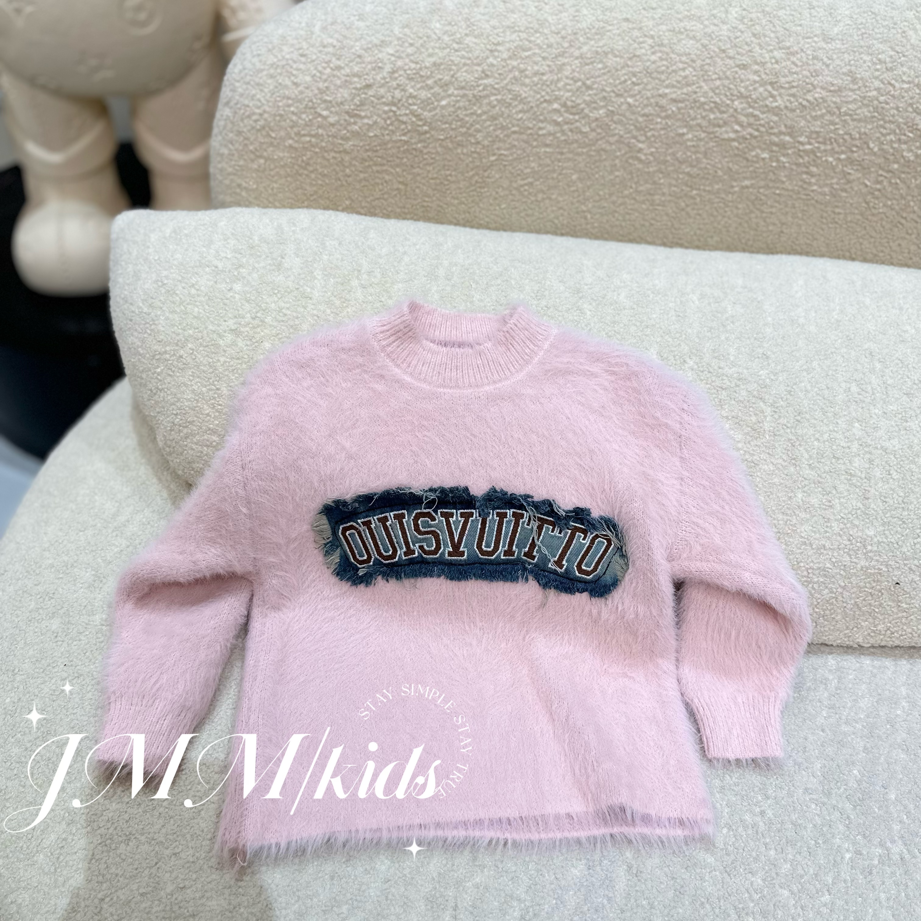 F064圆领套头毛衣慵懒风舒适保暖冬季毛衣