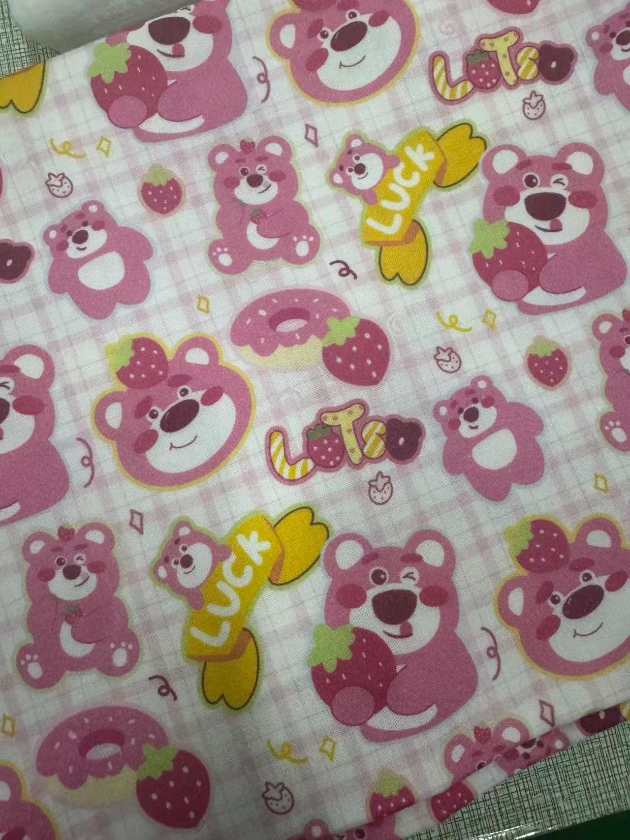 100棉面料40双层纱布亲肤卡通宠物主题宝宝服饰睡裙手工布料纯棉