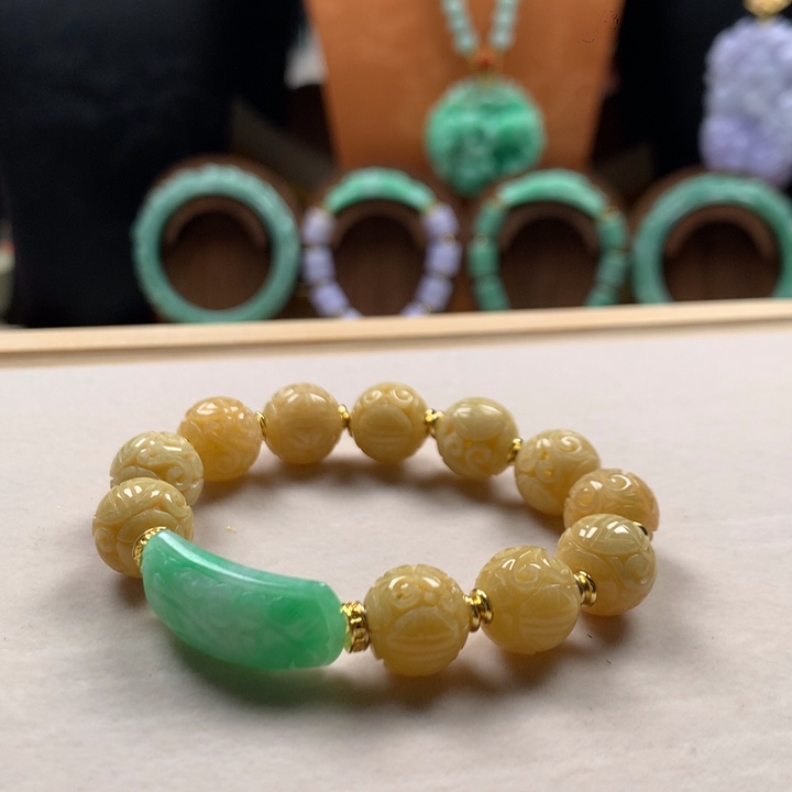 翡翠未镶嵌手链手串