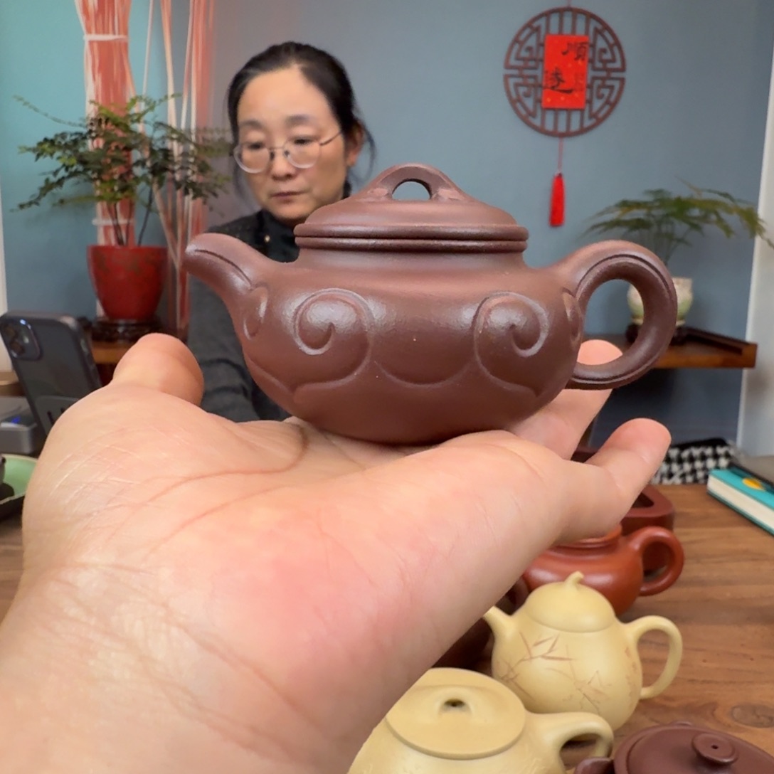 紫泥茶壶老紫泥仿古如意