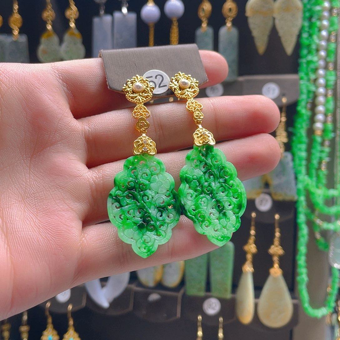 翡翠未镶嵌耳饰翡翠