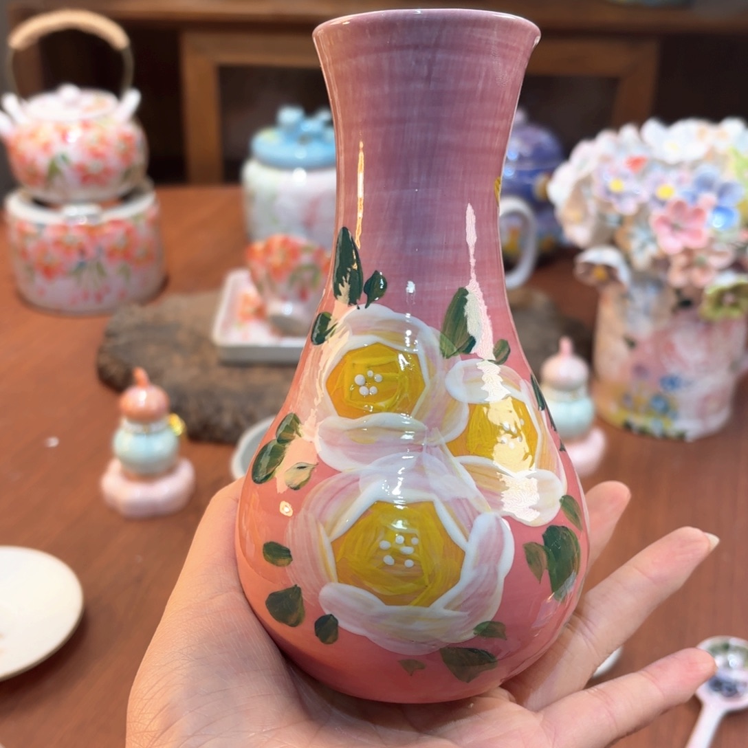 景德镇手绘高温釉下彩陶瓷茶具