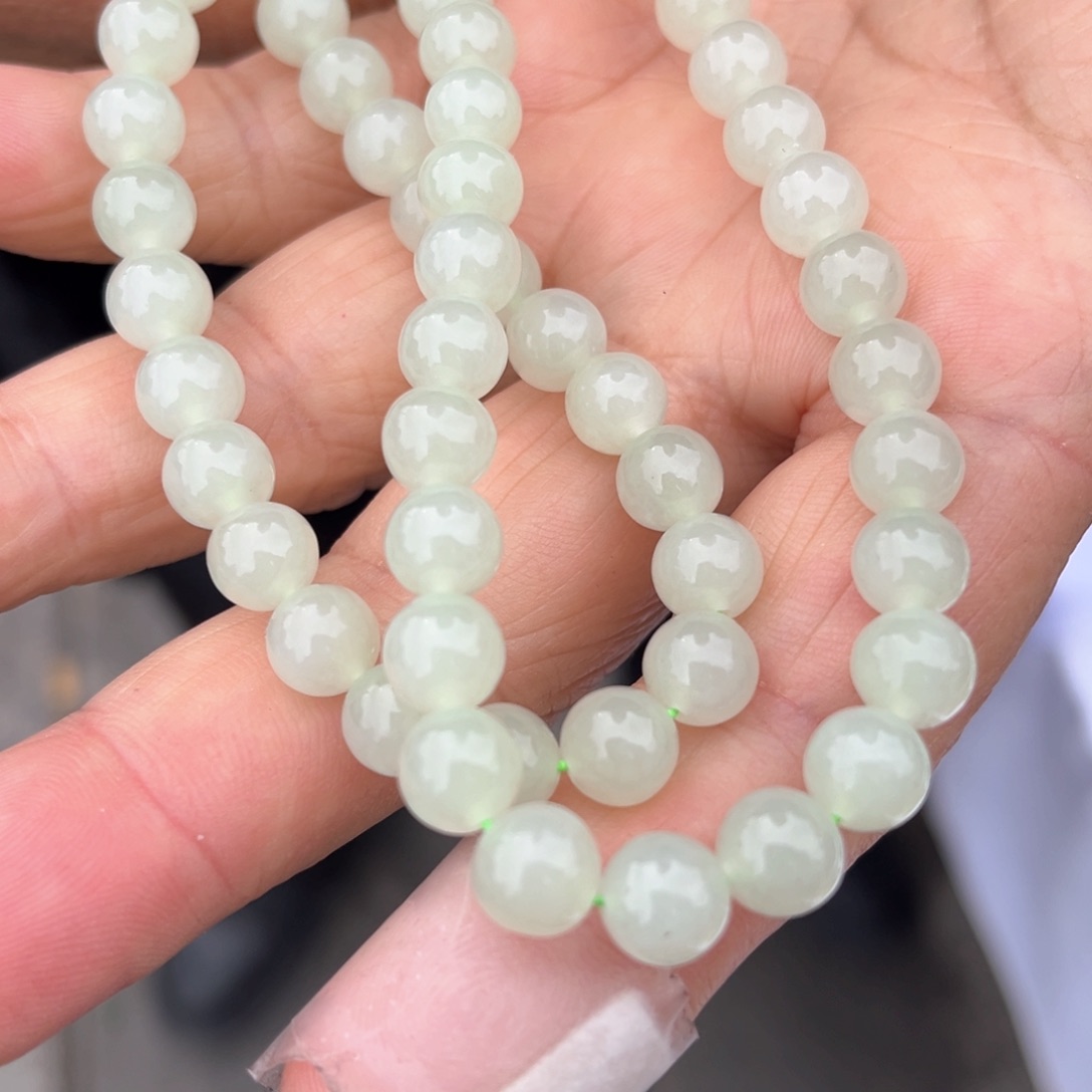 和田玉颈饰未镶嵌和田玉葡萄肉8mm妈妈链