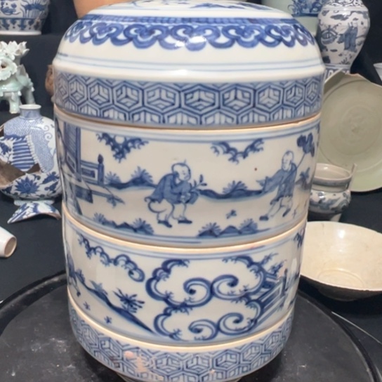 摆件西**雁青花纹杯子一个，