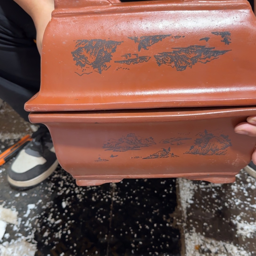 紫砂花盆口径26.18.10口径