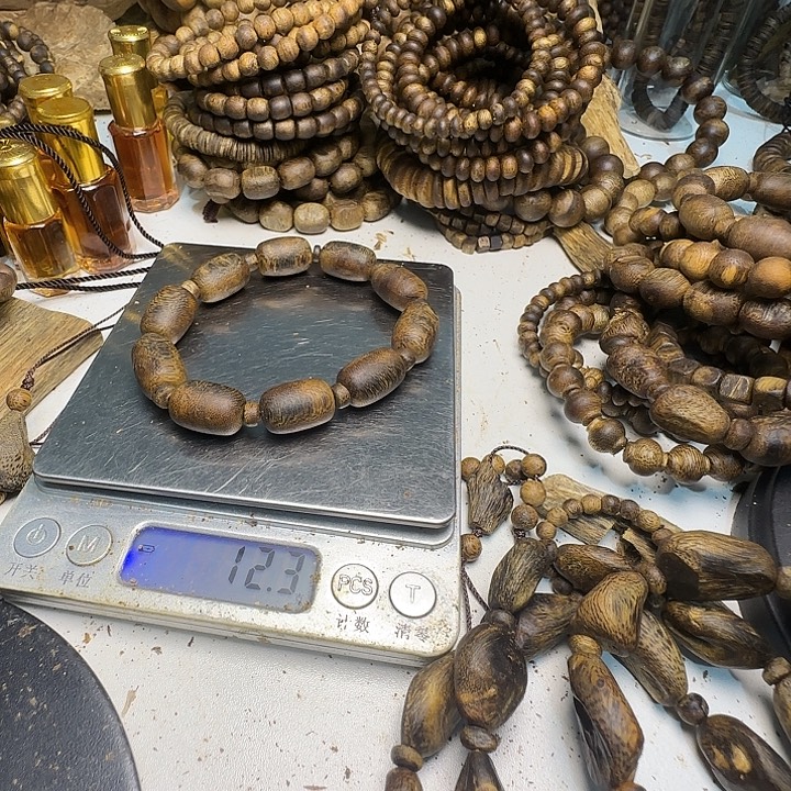 沉香沉香碎屑沉香木串原味老料高油12.3克11233456