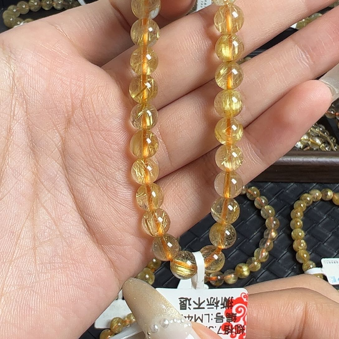 小***y水晶未镶嵌手链天然金发晶