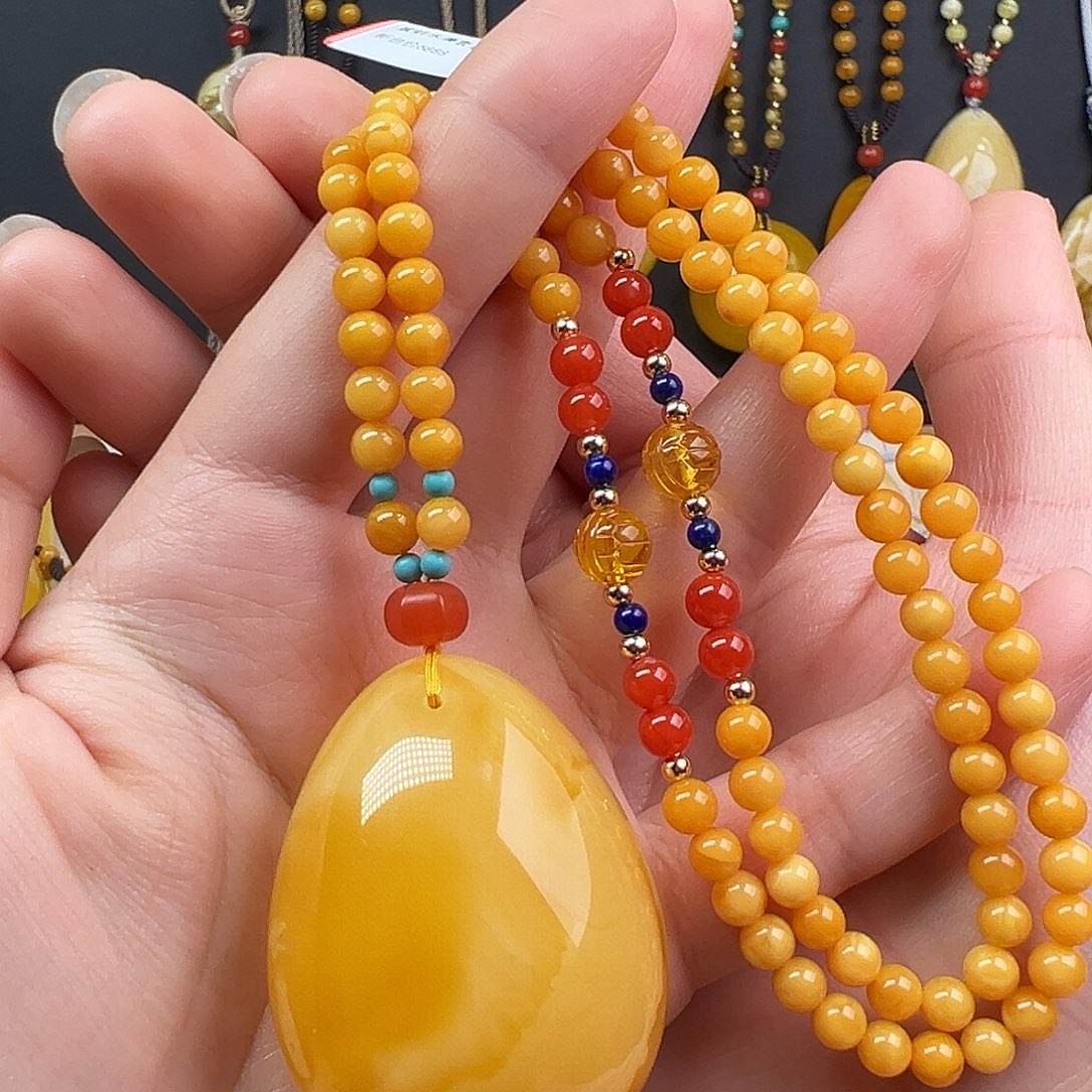 蜜蜡颈饰未镶嵌蜜蜡