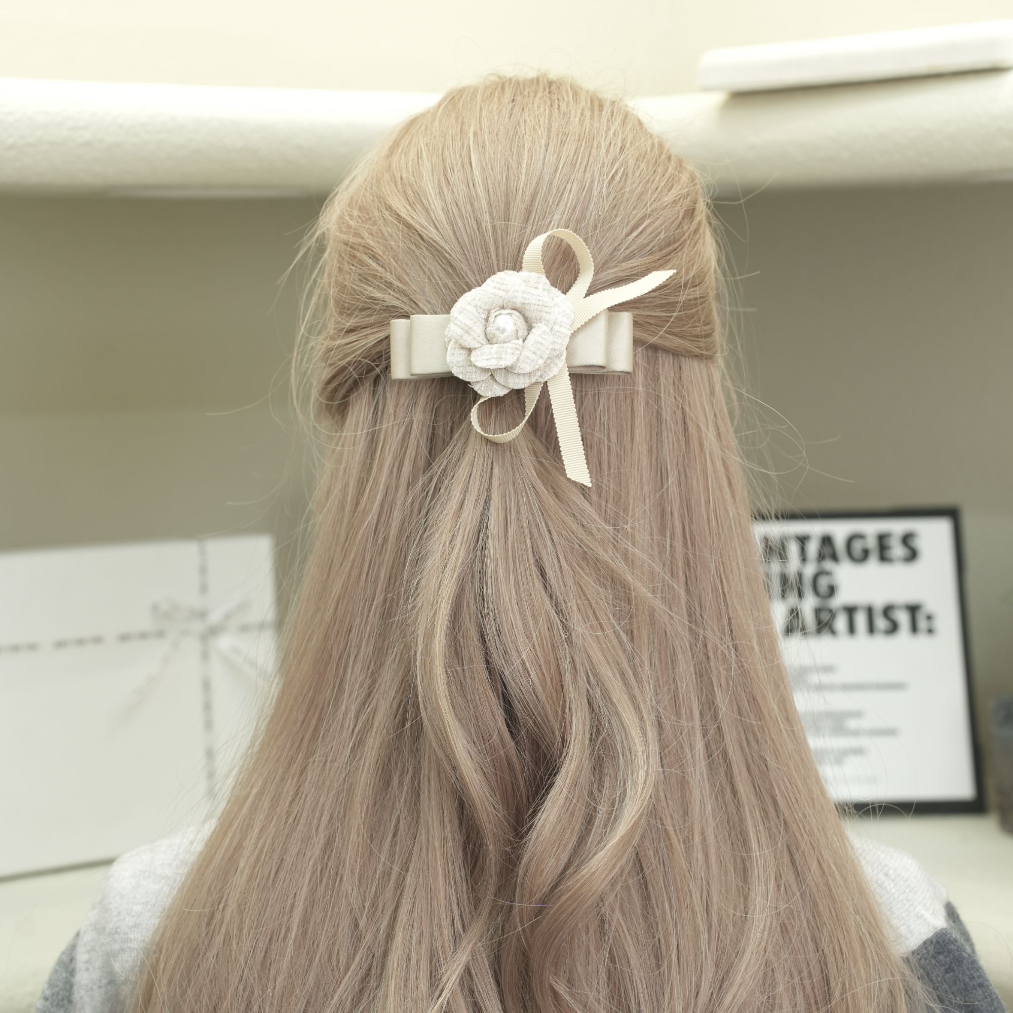 【弹夹67】清货 天猫尾单设计师款山茶花小香风弹簧夹