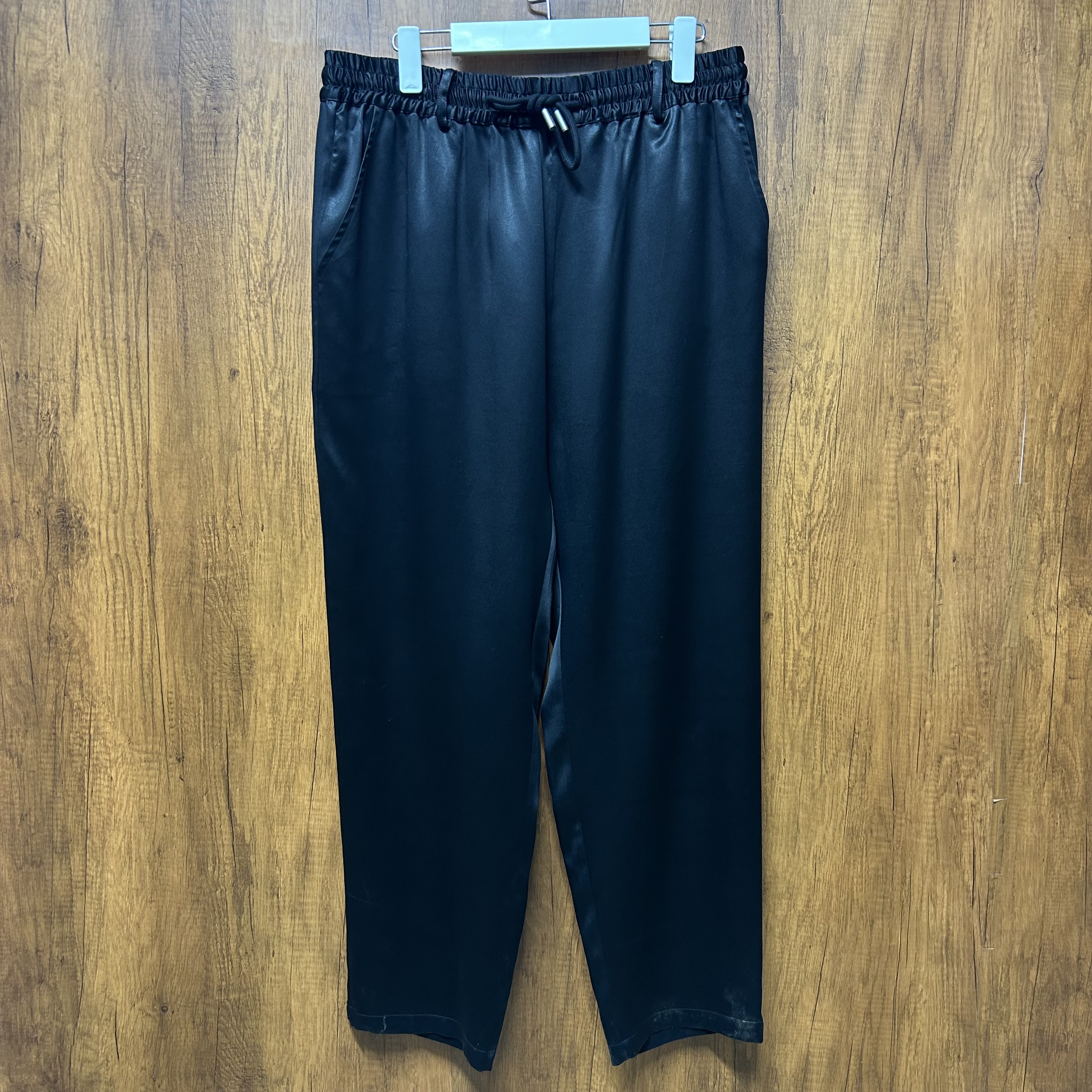 2025新款香云纱黑色重锻皮子长裤 休闲男裤 四季百搭男士直筒裤